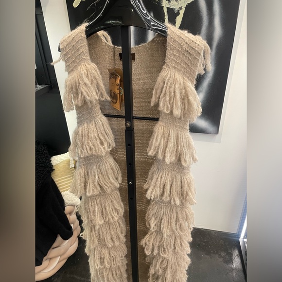 Fringe vest - Beige - Picture 3 of 5